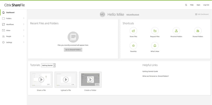 Citrix ShareFile screenshot